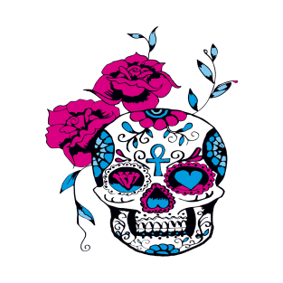 Candy Skull and roses T-Shirt