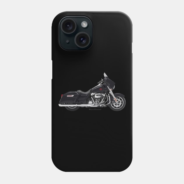 Harley-Davidson Electra Glide Standard black,  s Phone Case by MessyHighway