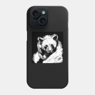 white brown bear Phone Case