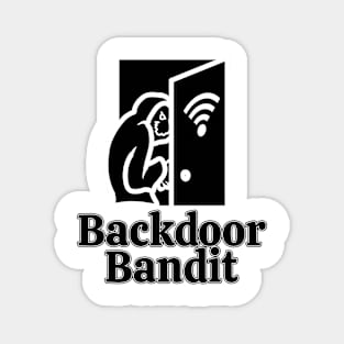 Backdoor Bandit: A Hacker/Red Team Design (Black w/ Text) Magnet