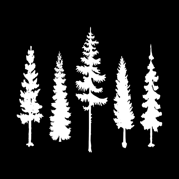 Pine trees silhouettes by PallKris