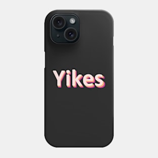 yikes pixel art typography Phone Case