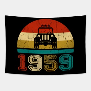 Vintage Jeep 1959 Birthday Jeep Gift Tapestry