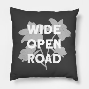 Wide Open Road, grey & white Pillow