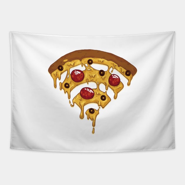 Pizza Wifi Tapestry by LR_Collections