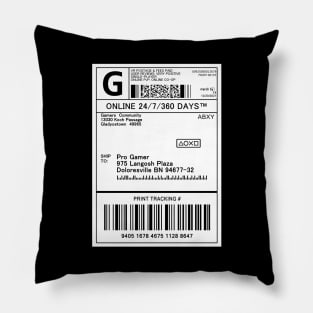 Shipping Label ( Gaming ) Pillow