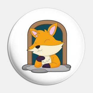 Fox in a Window Pin