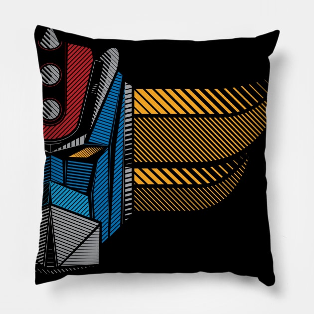 091 Grendizer Full Pillow by Yexart