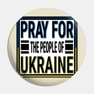 IN SUPPORT OF THE PEOPLE OF UKRAINE - FLAG OF UKRAINE STICKER DESIGN Pin