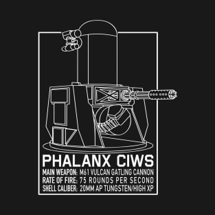 Phalanx CIWS Blueprint Info Weapon System Gift T-Shirt