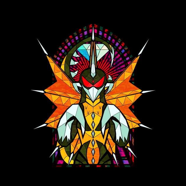 Stained Glass Space Chicken by Natsura