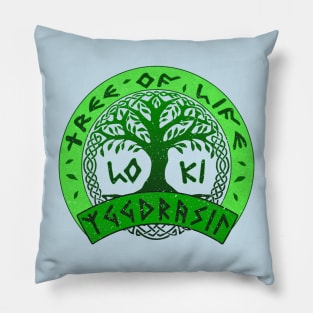 the tree of life ygdrasil Pillow