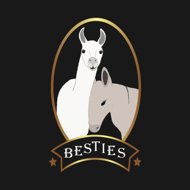 Besties - Llama and Donkey by PastaBarb1