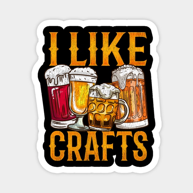 I Like Like Crafts - IPA Ale Beer drinking and brewing product Magnet by biNutz