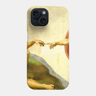 Creation of Adam - Hands and Fingers Michelangelo Sistine Chapel Phone Case