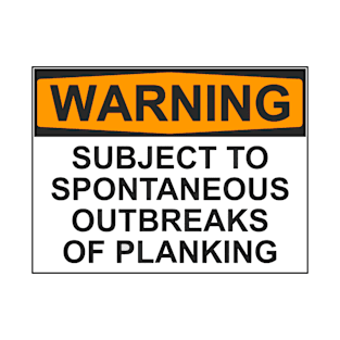 WARNING: SUBJECT TO SPONTANEOUS OUTBREAKS OF PLANKING T-Shirt