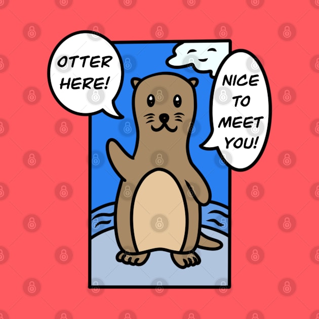 Cute cartoon otter by Andrew Hau