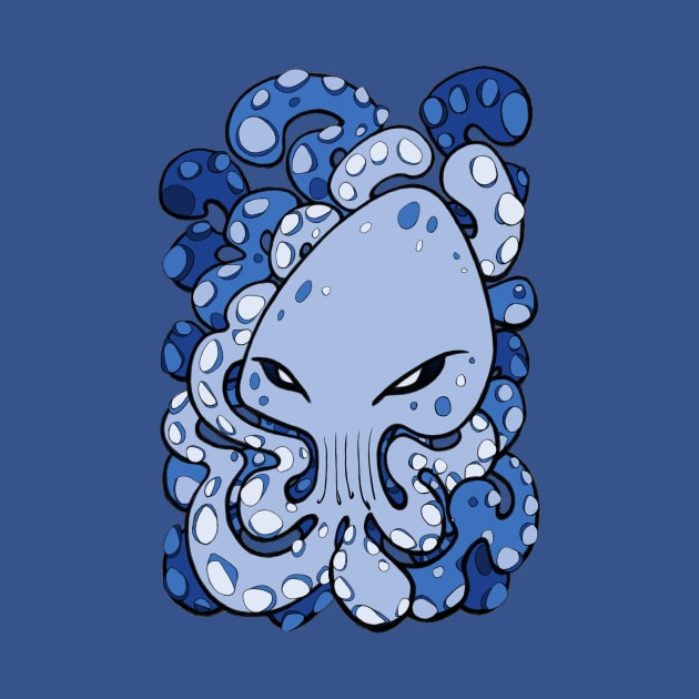 Octopus Squid Kraken Cthulhu Sea Creature - Little Boy Blue by BigNoseArt