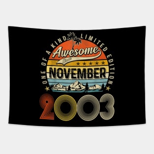 Awesome Since November 2003 Vintage 20th Birthday Tapestry