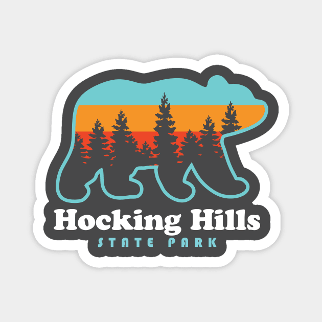 Hocking Hills State Park Ohio Bear Magnet by PodDesignShop