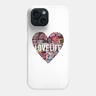 Love Life Grunge Heart Phone Case