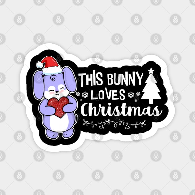 This Bunny Loves Christmas Magnet by the-krisney-way