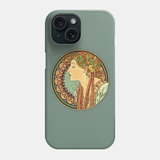 Mucha cameo (on mint) Phone Case