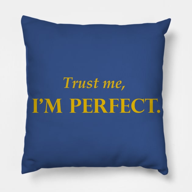 Trust me, I'm PERFECT t-shirt humor funny Pillow by FnWookeeStudios