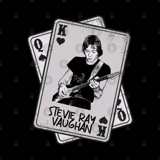 Retro Stevie Ray Vaughan Card Style by Slepet Anis