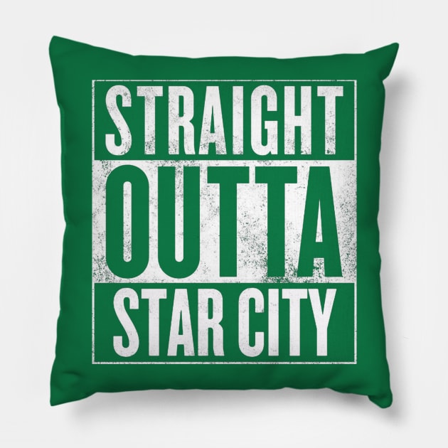 STRAIGHT OUTTA STAR CITY Pillow by finnyproductions