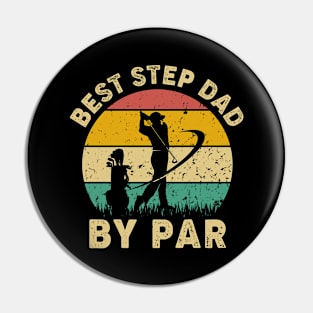 Vintage Best Step Dad By Par Funny Golfing Golf Player Gift Pin