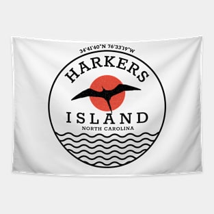 Harkers Island, NC Summertime Vacationing Seagull Sunrise Tapestry