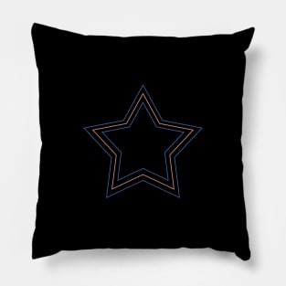 You are a star! Triple Stars Outline in blue, orange, blue  - ORENOB Pillow