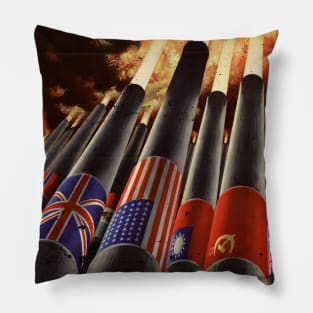 United We Are Strong | World War II Propaganda Vintage Art Pillow