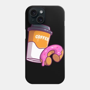 Coffee cup and donuts Phone Case