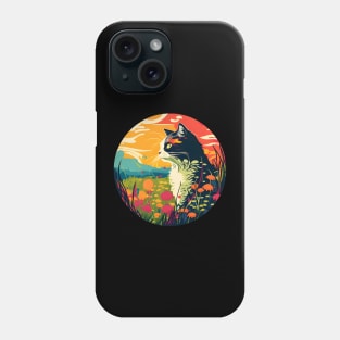 Cat In The Sunset - Filled With Flowers - Love Cats Phone Case