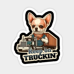 Truck driver Chihuahua Magnet