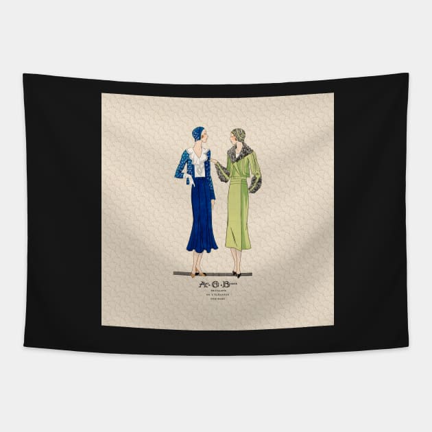 The 30s...Art-Goût-Beauté 2b Tapestry by HeritageScrap