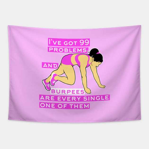 fitness girl, fitness funny, gym girl Tapestry by TimAddisonArt