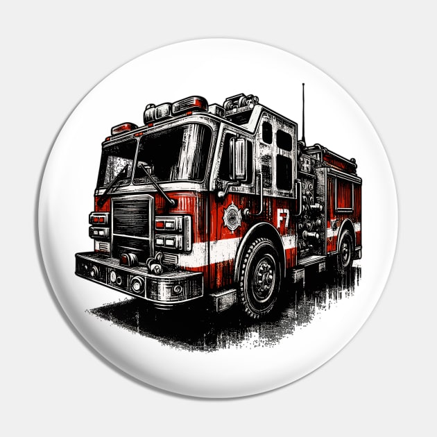 Fire Truck Pin by Vehicles-Art