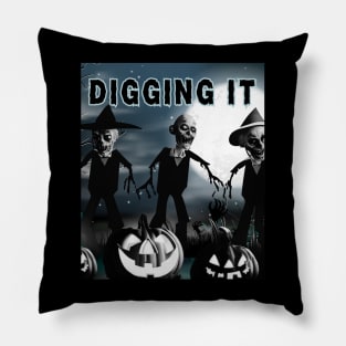 Three Zombies Roaming at Night. Pillow