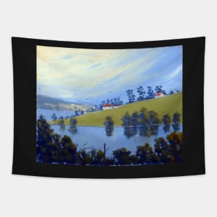 Farm on Tinderbox Bay Tasmania - Oil Tapestry