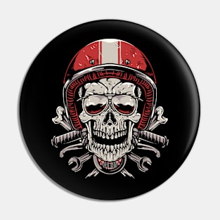 Skull Biker Pin