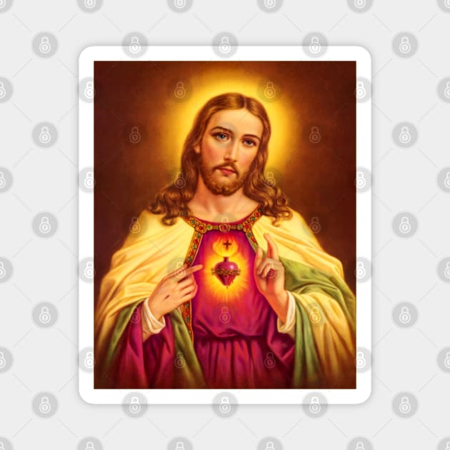 Sacred Heart of Jesus Christ Magnet by Stefan Balaz Design