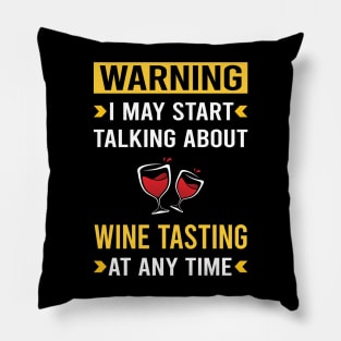 Warning Wine Tasting Pillow