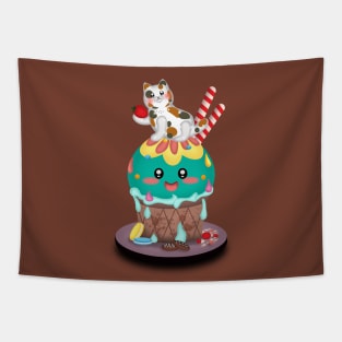 Delicious mango cupcake Tapestry