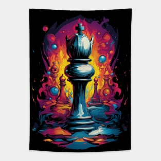 Psychedelic Chess King Tapestry