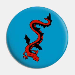 Long Red Dragon Pin