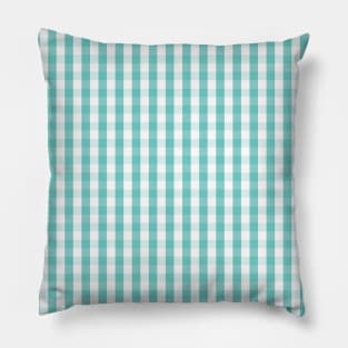 Southern Turquoise Gingham Pillow