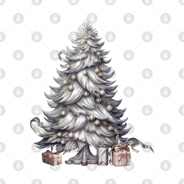 Silver Christmas Tree by Chromatic Fusion Studio